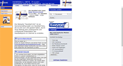 Desktop Screenshot of handball-info.de