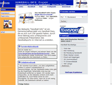 Tablet Screenshot of handball-info.de